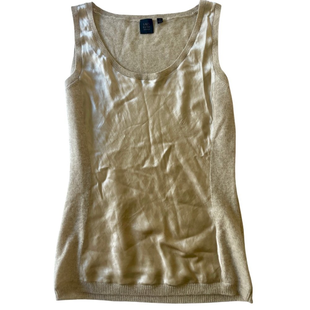 Saks Fifth Avenue Silk & Cashmere Cream Camisole Women's Size S